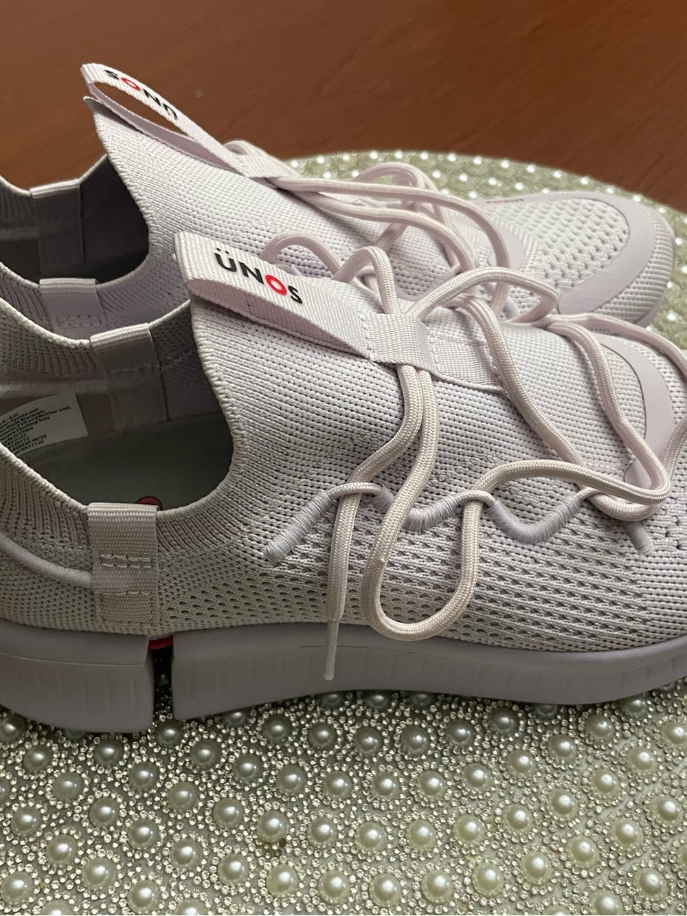 Lightweight Knit Slip-On Sneakers for Women - Pale Pink